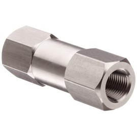 Parker 4F-C4L-1-SS C Series Stainless Steel 316 Check Valve, 1 psi Cracking Pressure, 1/4" NPT Female