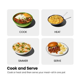 Stainless Steel Slow Cooker, 6-Quart Capacity, Glass Lid, Ceramic Insert