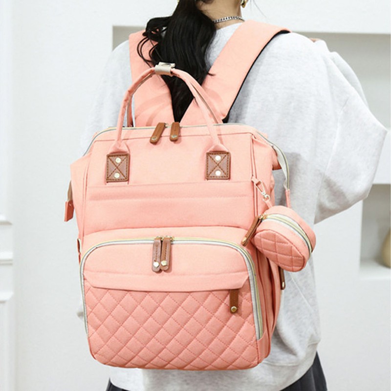 Diaper Women Bag Backpack Multi Compartment Large Opening Top Mother