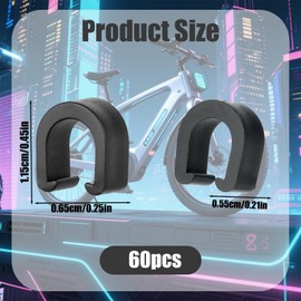 Bicycle Cable Clips – 60PCS Lightweight C-Type Plastic Clamps – 6.5mm Inner Diameter – Cable Housing Organizer for Brake & Shift Wires – MTB, Road, City Bike Compatible