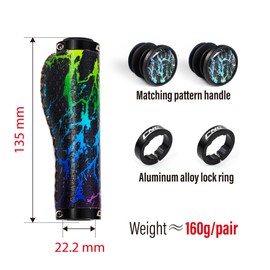 CNC Ergonomic Bike Handlebar Grips,Silicone MTB Grips for Mountain Bike/BMX.