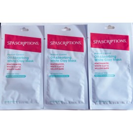 SPASCRIPTIONS Blemish Control Oil Absorbing White Clay Mask, 3 Pack | .5oz Each