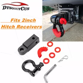 DY 2'' Hitch Receiver & D Ring Shackle For 4WD Polaris RZR XP 4 1000 2014-2022 2023