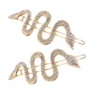 Gatuida 2pcs Gold Snake Hair Clips for Women Crystal Metal