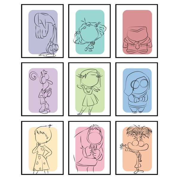 BigWig Prints Inside Out 2 Poster - Inside Out Characters