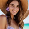 EVER FAITH Boho Flower Earrings, Large Statement Daisy Earrings for