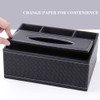 Tissue Box/Tissue Dispenser/Cosmetic Tissue Box, Multifunctional Storage Box, PU Leather,