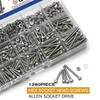 Generic 1280pcs M3 Screws Metric Stainless Steel 304 Hex Socket
