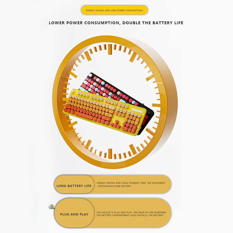 Wireless Keyboard and Mouse Combo 2.4G Wireless Mode Easy Operate