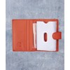 RFID Blocking Soft Orange Leather Credit Card Holder Wallet Popper