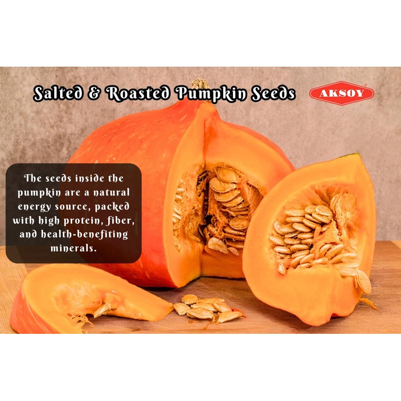 Aksoy Premium Roasted Lightly Sea Salted Whole Pumpkin Seeds 750gr