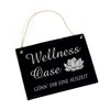 Wellness Oasis Sign Made of Slate Engraved - Gönn Dir