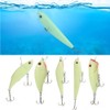 5Pcs Simulation Luminous Plastic Lure Hard Minnow Popper Pencil VIB