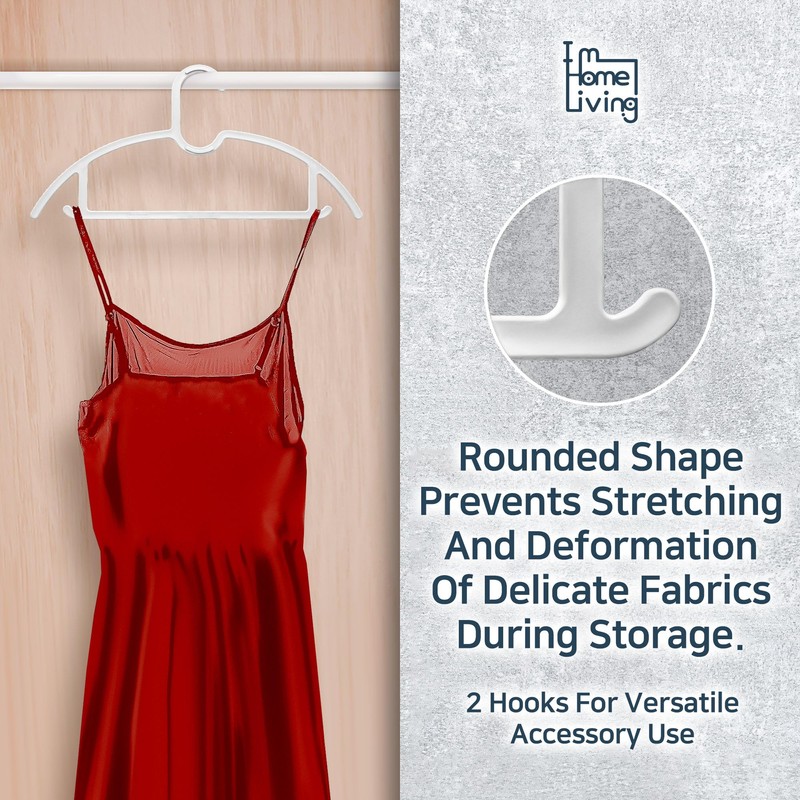 15" Compact Slim & Slimlink Interlocking Clothes Hangers, Space-Saving Lightweight