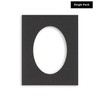 CountryArtHouse Black Acid Free 5x7 Oval Picture Frame Mat with