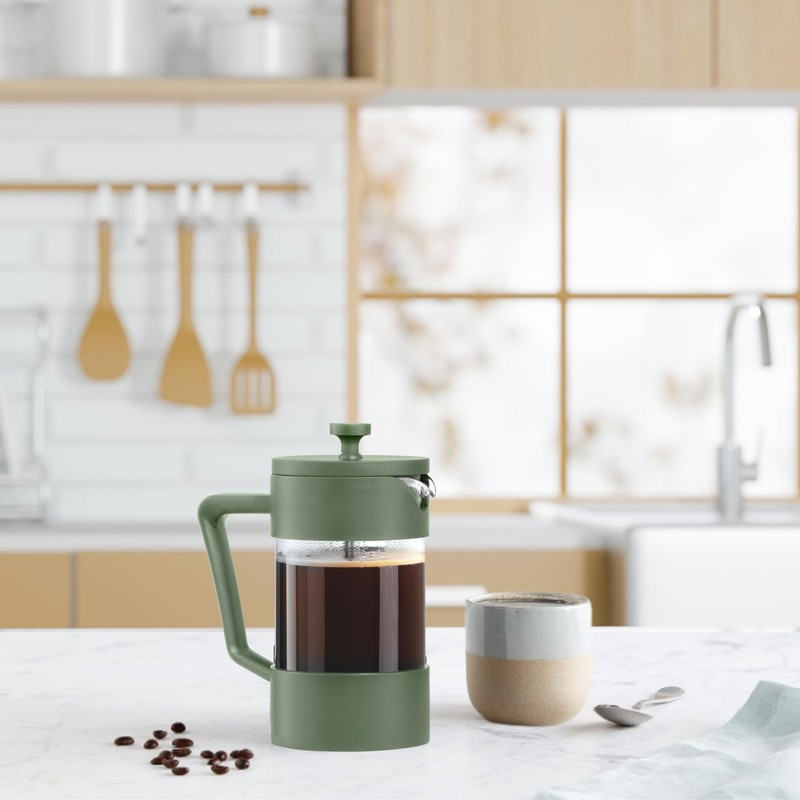 Oggi Borosilicate Glass French Press Coffee Maker (20oz)- 5 Cup