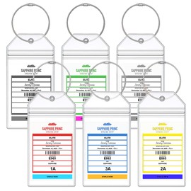 XIANGXING Luggage Tag Holders, 6 Pcs with 6 Siliver Rings. Perfect Fit for Princess Cruise Line Ship Tags & Itineraries. Weather Resistant, Durable & Secure. Great Gift