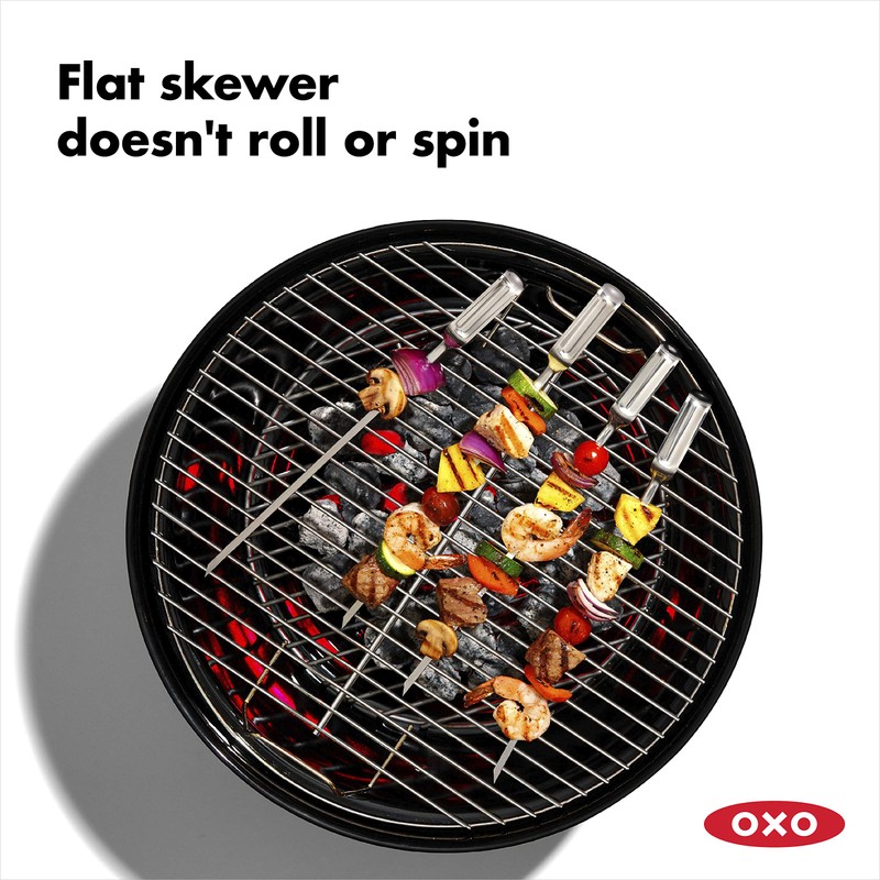 OXO Good Grips Grilling Tools, Stainless Steel Grilling Skewers -