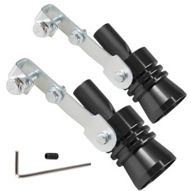 YIUIY 2 Pack Universal Turbo Pipe Pipe Whistle Muffler Sounder Simulator Tailpipe Noise Sound Enhancer Compatible with Truck, Motorcycle, Cars, Dirt Bike and Scooter(XL Black)