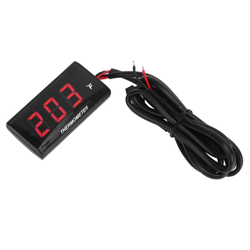 Motorcycle Digital Water Temperature Gauge Ultra Thin DC 12V LCD