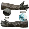 AOWPFVV Animal Handling Gloves Bite Proof Kevlar Reinforced Leather for