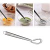 Silver Egg Beater Stainless Steel Mini Spring Coil Whisk Handheld