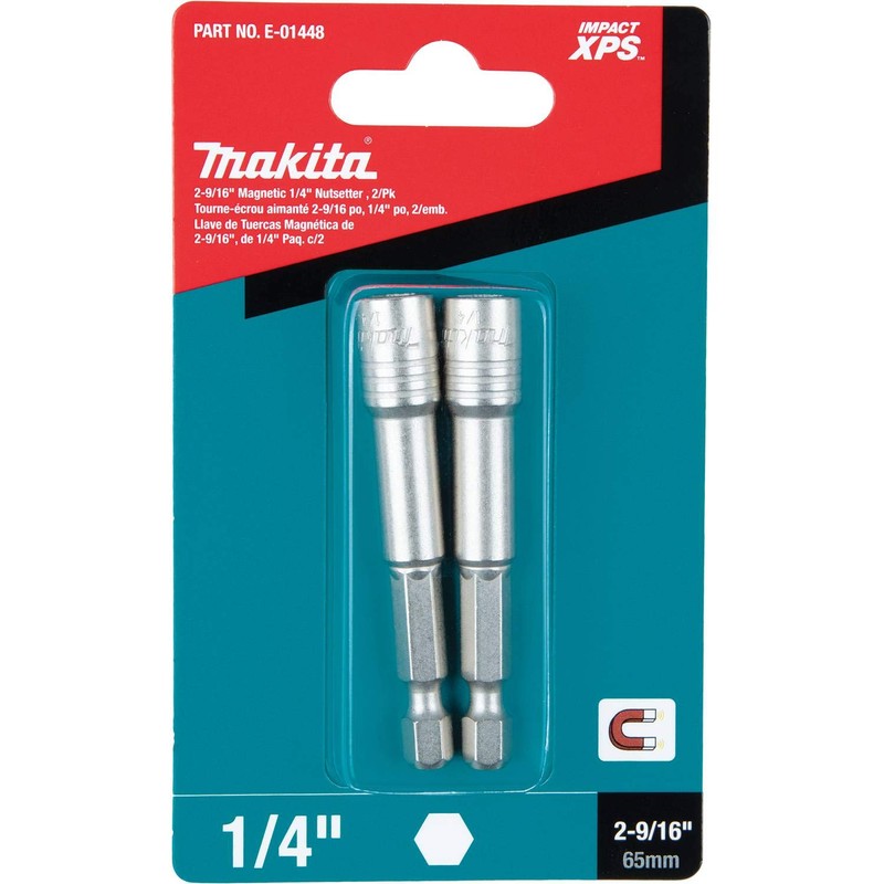Makita E-01448 Impact XPS™ 2-9/16" Magnetic 1/4" Nutsetter, 2/pk
