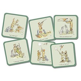 Farm Cottage Brands Set of 6 The Shooting Day coasters each with a different picture - great shooting present (we also sell the sets of table mats and serving mats to go with this) (AC23)