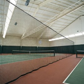 Wesiti 10' x 60' Court Divider Net Kit with Installation Hardware Metal Bolt and Wire Rope Sports Heavy Duty Court Partition Net for Tennis Badminton Indoor(Black,Common)