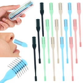 YUXIANLB 10PCS Nose Hair Trimmer 2-in-1 Nasal Hair Cutter Double-Sided Nose Trimmer Portable 360° Rotating Manual Nasal Hairs Cutter with Soft Cleaning Brush Hairs Remover for Women Men Home Travel