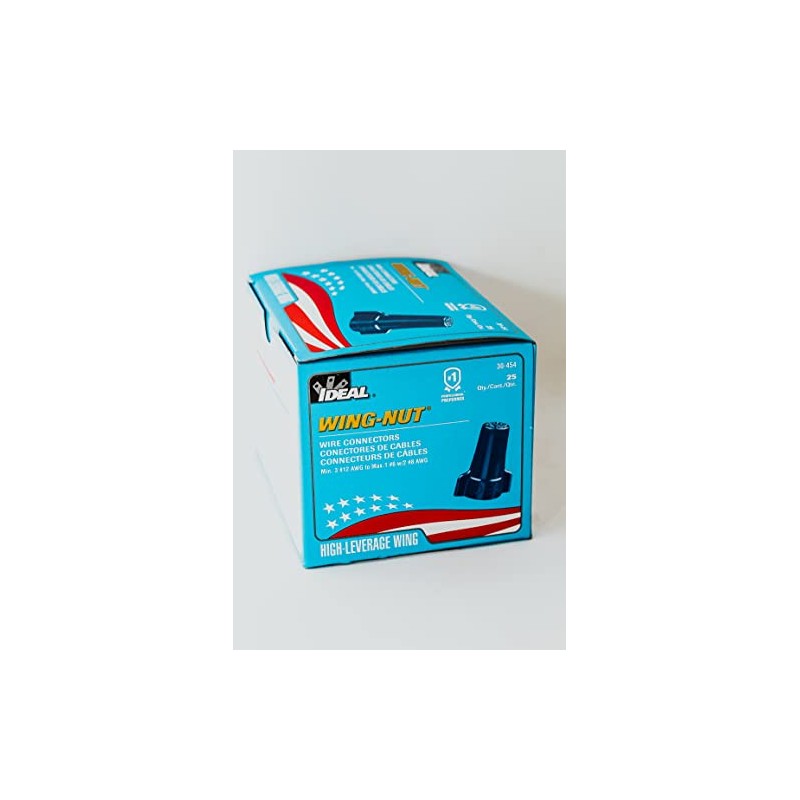 Wing-Nut Wire Connector 600V 14-6 AWG 25 Per Box, Blue