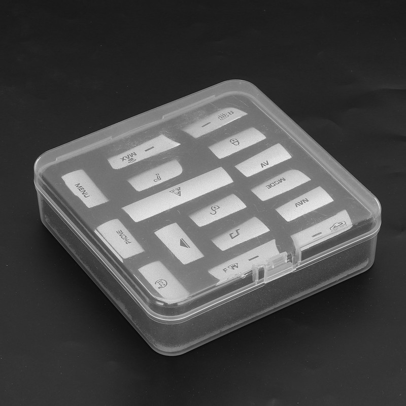 16pcs/Set Air Conditioner Button Switch Cover Silver Replacement for Jaguar