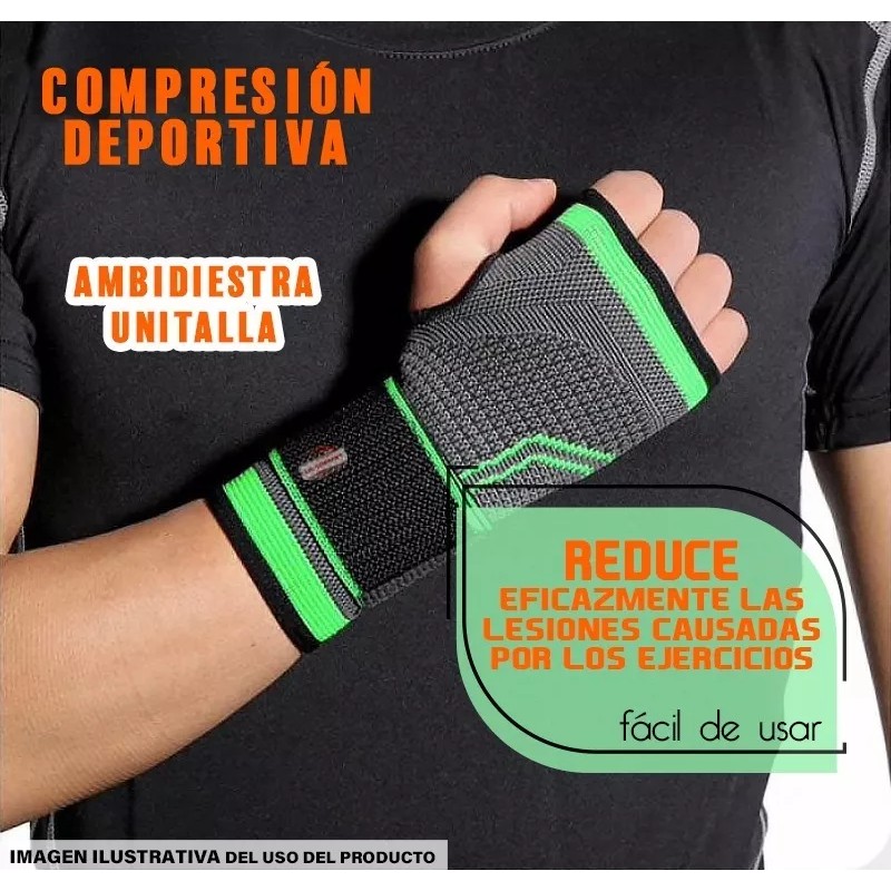 J.H. Company Par De Muñequera Ortopedica Compresion Crossfit Gym Jb-7208a