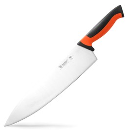 Humbee 12-Inch Chef Knife, NSF Certified Razor-Sharp High Carbon Stainless Steel Blade – Ergonomic Color Coded Handle, Non-Slip Grip Kitchen Knife, DT-10 Series, Orange