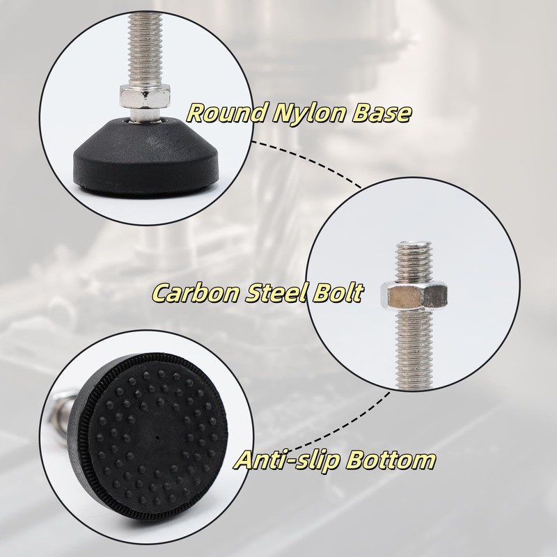 LC LICTOP M12x50mm Leveling Feet, 2.83 Inch Height & 880