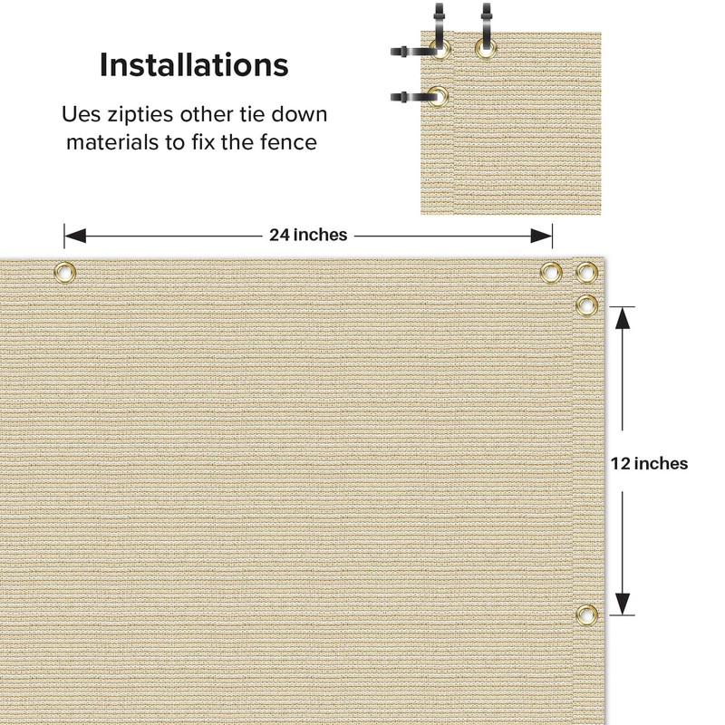 INFRANGE 2.5' x 50' Balcony Privacy Fence Screen Mesh Windscreen