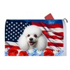 Best of Breed Poodle White Patriotic Dog Breed Mail Box