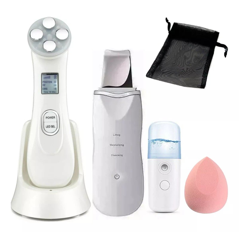 Makegina Skin Scrubber+vapor+radiofrecuencia Kit Facial Envio Gratis