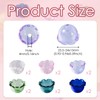 PandaHall 12pcs Glass Flower Caps Transparent Crystal Beads Wind Bell