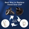 Vasteo Replacement Parts End Cap with Ring,Weather Resistance,for Coolaroo Exterior