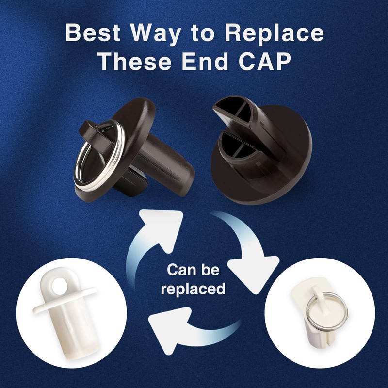 Vasteo Replacement Parts End Cap with Ring,Weather Resistance,for Coolaroo Exterior