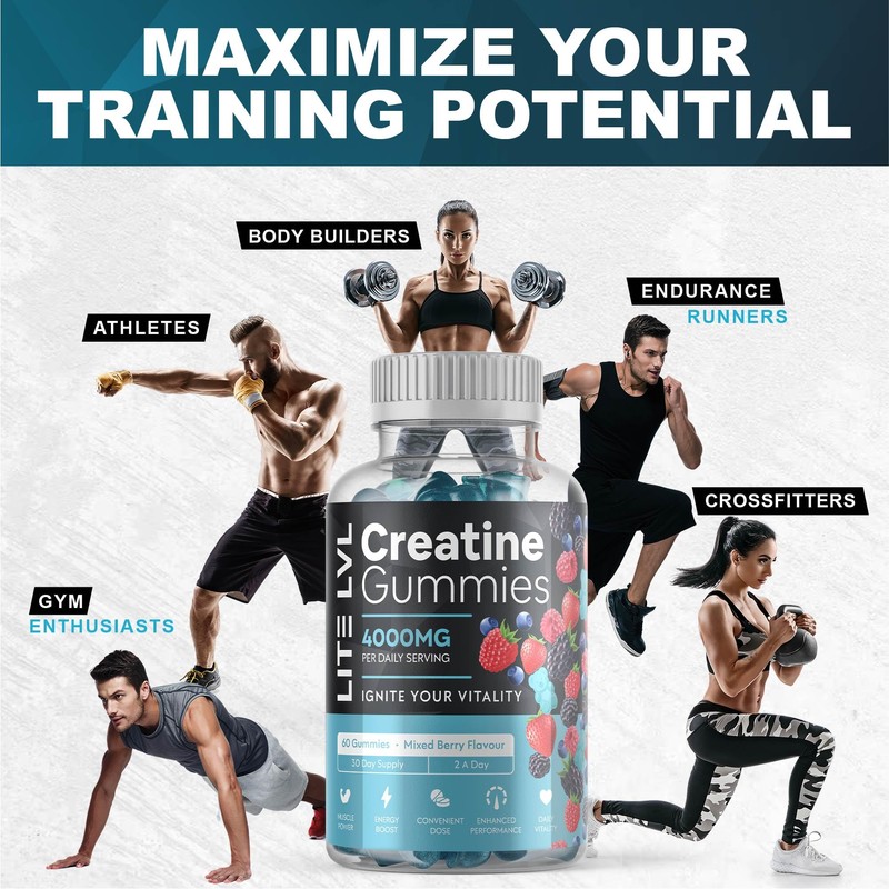 Creatine Monohydrate Gummies | 4000mg Daily Serving Creatine Gummies in