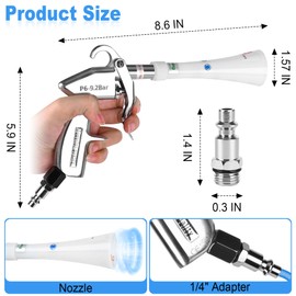phepetroll phepetroll Air Blow Gun Car Detailing Dry Cleaning Air Gun with Tapered Nozzle High Pressure Car Cleaning Tool, Car Dryer Air Blower for Car Surfaces Quickly Blasts Dust, Works with Air Compressor