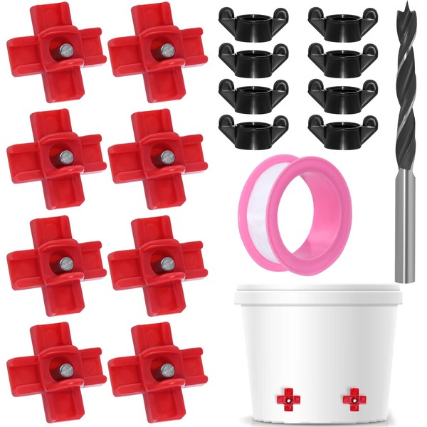 FOJOO Chicken Waterer Nipples, 8 Pack Horizontal Side Mount Automatic