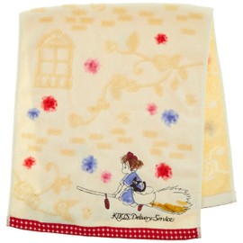 Marushin 1005035900 Face Towel, Ghibli Kiki's Delivery Service, Gigi, 13.4 x 31.5 inches (34 x 80 cm), City of Dreams, 100% Cotton