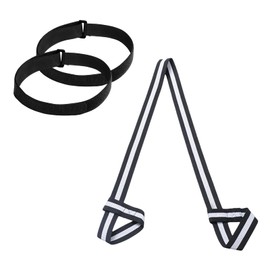 Yoga Mat Strap For Carrying & 2pcs Hook And Loop Bundling Straps Set,Yoga Mat Carrier Strap,Adjustable Yoga Mat Carrier,Yoga Mat Sling For Pilates,Exercise,Stretching Band (Black-White)