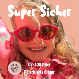 Little Schmatz Sunglasses Children 2 Years - 4 Years Girls I Boys I Children's Sunglasses 100% UV Protection I Flexible I Premium Quality I BPA Free I Toxic I Stylish Design I Pink, Pink/Pink