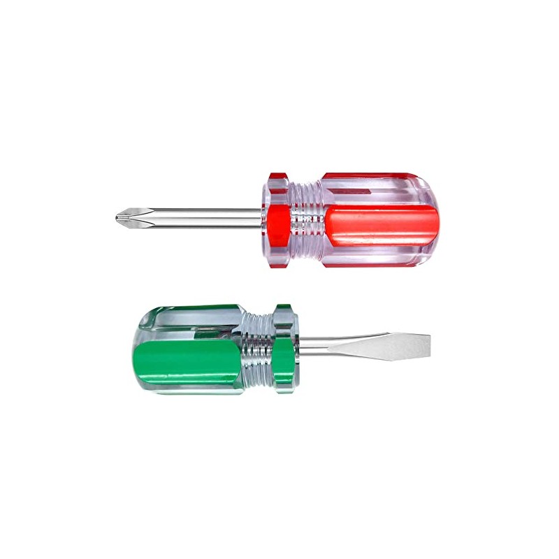 Slotted Phillips Screwdriver - Stubby Screwdriver Set Magnetic Tip Flat