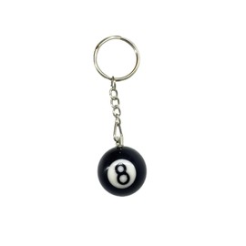 Zittop 1 Pcs 8 Ball Keychain Billiards Ball Keyring Creative Key Chain Charm Keychain for Billiards Birthday Party Supplies