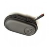 LYYF Headphone Case,Clamshell Style Black PU Leather Earphone Earbuds Case/portable
